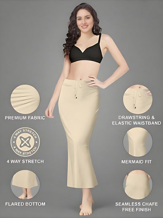 Mehrang Lycra Saree Shapewear Petticoat for Women