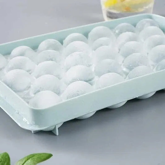 Plastic Round Ice Cube Tray – 33 Cavities (Reusable)
